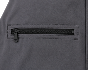 Combinaison industrielle pour homme en sergé épais gris anthracite, avec col pointu, fermetures éclair horizontales sur la poitrine et poches renforcées - Product Image 6