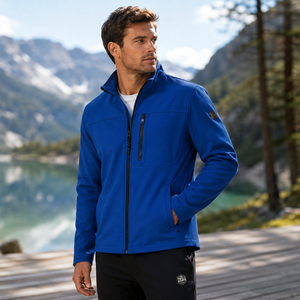 High Quality New Casual Stand Collar Softshell <b>Jacket</b> Outdoor Windproof Waterproof Lightweight Thermal Men - Product Image 2