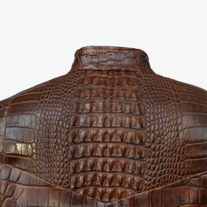 Veste en cuir d'hiver de qualité supérieure, coupe ajustée, col montant, services OEM disponibles, vestes en cuir d'hiver - Product Image 6