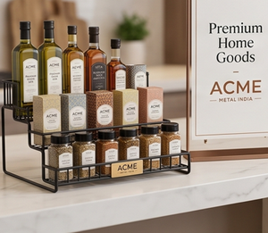 Premium ACME Metal 3 Tier Spice <b>Rack</b> <b>Storage</b> Holder <b>Kitchen</b> Standing Type Minimalist Design Stackable Organizer for Spices - Product Image 3
