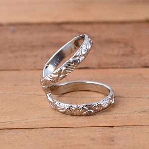 SHYAM JEWELRS Handmade <b>925</b> Sterling <b>Silver</b> <b>Silver</b> Plated Luxury Unisex Thumb Splint <b>Ring</b>-Adjustable MCP Joint Support for - Product Image 3