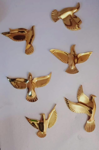 Ensemble de 6 pigeons volants en fer forgé, décoration murale moderne pour salon, chambre à coucher, salle à manger - Product Image 2