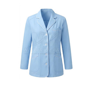 Bata de laboratorio clínica corta para médicos, uniforme médico, diseño profesional, logotipo personalizado, fabricación a granel, venta al por mayor - Product Image 2