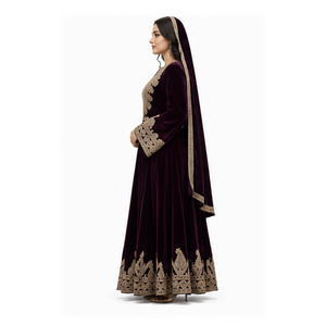 Vestido Maxi Tradicional Indio-Pakistaní para Mujer, Largo hasta el Suelo, con Bordado de Espejos, Corte Holgado, para Bodas, Estilo Afgano Kuchi - Product Image 2