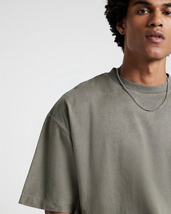 เสื้อยืดโออีเอ็ม หนัก 310 กรัม ผ้าฝ้าย 100% ทรงปกติ ทรงโอเวอร์ไซส์ ทรงบ็อกซี่ สำหรับผู้ชาย  รับสกรีนโลโก้ เสื้อยืดเปล่าเนื้อหนา - Product Image 3