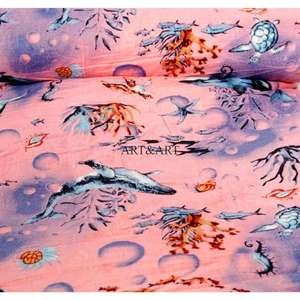 Tissu en coton indien fait main en gros, imprimé poisson, tissu imprimé à la main au bloc, matière première pour la confection de robes, chemises africaines pour garçons - Product Image 4