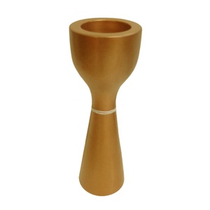 Porte-bougie au design moderne en plaqué or pour décoration de mariage, en vrac, fait à la main et personnalisé - Product Image 1