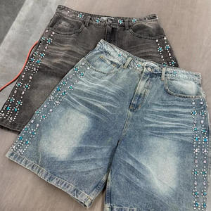 Pantalones Cortos de Mezclilla Desgastados de Cintura Media para Hombre TITAN TREAD WEAR con Bolsillos, Impermeables y Ecológicos, Ropa Casual de Verano - Product Image 4