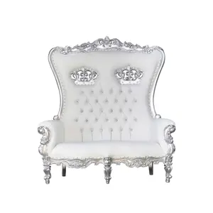 Prezzo all'ingrosso sedia trono sedia di colore bianco Design europeo due sedia sedia trono per matrimonio e Hotel fabbrica diretta
