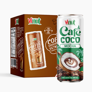 กาแฟคีโต อาราบิก้า โรบัสต้า กระป๋องอะลูมิเนียม 320 มล. บริสุทธิ์จากธรรมชาติ แช่เย็น ไม่เติมน้ำตาล แคลอรีต่ำ VINUT สำหรับขายส่งและรับผลิตแบรนด์ส่วนตัว - Product Image 1