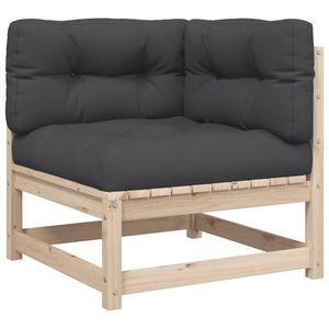 Conjunto de Sofás Modulares Grandes para Patio, de Madera de Pino Sólido Color Antracita, Sofás de Jardín - Product Image 4