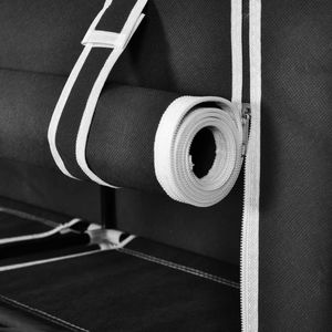Scarpiera in tessuto nero con copertura 45 \ "X 11 \" X 43 \ "scatole da scarpe con capacità 45 paia e organizzatore - Product Image 5