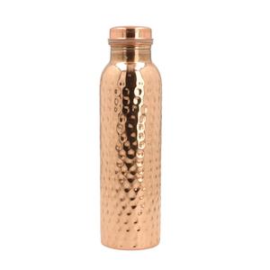Bouteille d'eau en cuivre pur, finition martelée, anti-fuite, bouteille ayurvédique pour la santé, réutilisable, gourde en cuivre pur, bouteille de sport pour la gym - Product Image 2