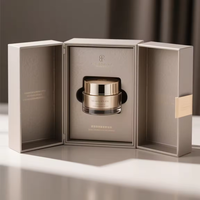 Coffret cadeau de luxe haut de gamme en matériaux recyclés écologiques, boîte rigide en carton avec doublure en éponge rose, couvercle amovible, ruban personnalisé