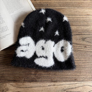 Casquette en tricot avec logo personnalisé, broderie 3D, camouflage, nœuds, hiver, 100% acrylique, unisexe - Product Image 2