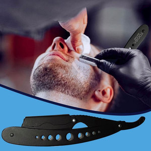 Rasoir de sécurité à lame droite de qualité supérieure pour barbier, 100% acier inoxydable, rasoir pour hommes, résistant à la rouille, lame remplaçable - Product Image 3