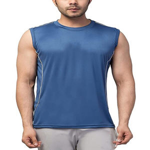 Camiseta sin mangas de estilo casual para hombre, transpirable, para gimnasio, fitness, culturismo y yoga, tejido de punto, en oferta. - Product Image 1
