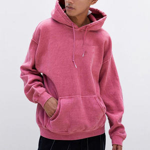 Sudadera con capucha para hombre, negra, de felpa, holgada, informal, estilo urbano, 100% algodón, antiarrugas, en oferta. - Product Image 5