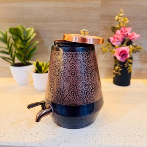 Distributeur d'eau en cuivre brillant, finition polie, aspect lisse, article en gros - Product Image 3