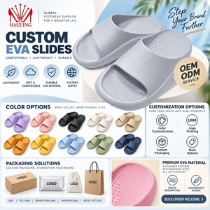 Pantuflas EVA de suela gruesa y suave con soporte ligero para el arco del pie, suela impermeable y antideslizante para sandalias de interior y exterior. - Product Image 2