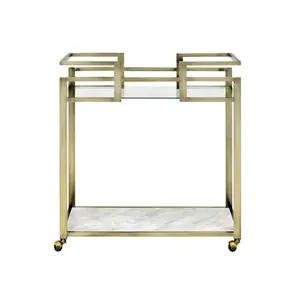 Chariot de service en métal fait main tendance mondiale pour décoration de luxe, plaqué, Zahid Exports - Product Image 1