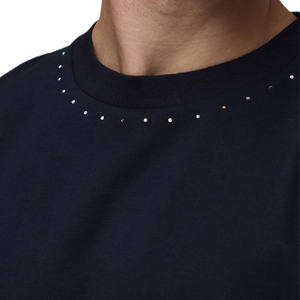 เสื้อยืดผู้ชายผ้าคอตตอนหนา แต่งขอบด้วยหมุด งานพรีเมียม รับทำโลโก้ตามสั่ง ขายส่ง ผลิตจำนวนมากแบบ OEM - Product Image 3