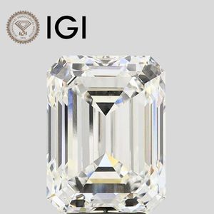 เพชรทรงเอเมอรัลด์ 5.00 กะรัต สี F ความสะอาด VS1 เพชรเพาะเลี้ยงในห้องปฏิบัติการ รับรองโดย IGI สำหรับทำเครื่องประดับ - Product Image 1