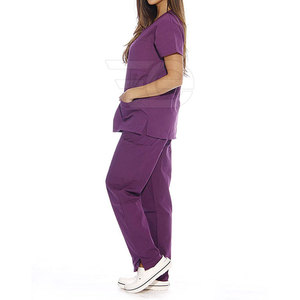 Tenues médicales élégantes pour hommes, ensemble léger et respirant en coton tricoté à 100 %, pour cliniques et hôpitaux, confortables et douces pour les infirmiers. - Product Image 3