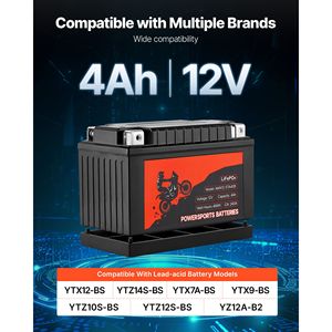 Batterie de moto au lithium LiFePO4 12 V 4 Ah haute performance, pré-chargeée, compatible Powersports, sans entretien - Product Image 5