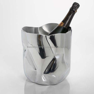 Seau à glace en aluminium personnalisé en gros, capacité 10L, écologique, forme cylindrique, pour camping, bar, restaurant, seau à bouteilles de vin - Product Image 1