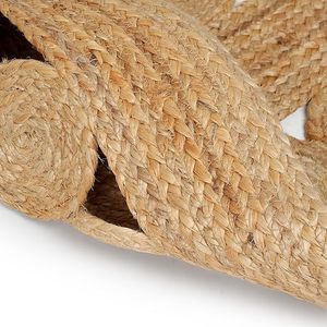 Alfombras de Yute Trenzadas de Diseño para Decoración del Hogar, con Patrón Floral, Accesorios para el Suelo del Pasillo, Juego de Alfombras para la Entrada - Product Image 3