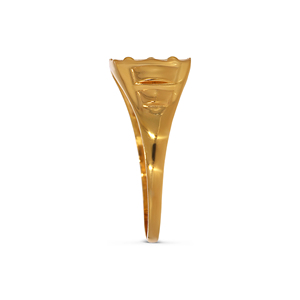 Classic Edge <b>Men's</b> Gold <b>Ring</b> Luxury Gold Tone Wide Band Statement <b>Ring</b> <b>for</b> <b>Men</b> Artistic Textured Surface with Intricate Raised - Product Image 4