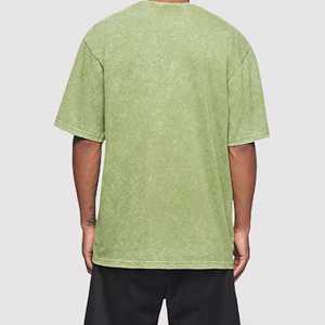 Camiseta de Hombre, Estilo Urbano, Corte Regular, Tejido Francés de Poliéster/Algodón 320GSM, Lavado Ácido, Ecológica, de Secado Rápido - Product Image 4