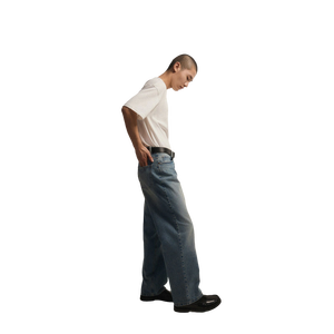 Jeans de Mezclilla de Algodón Azul Claro de Pierna Recta para Hombre, Corte Regular, Cintura Media, Estilo Casual para Primavera - Product Image 3