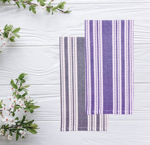 Serviette de cuisine en coton 100% de haute qualité, couleur beige, tissage dobby, durable et lavable, en gros, provenant d'Inde. - Product Image 3