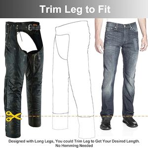 Leather <b>Chaps</b> for Men and Women Western Style Premium Heavy Buffalo Leather Women - Product Image 3