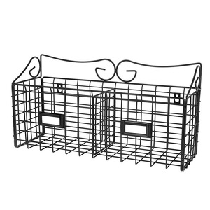 Durable Iron Wall <b>Hanging</b> <b>Basket</b> for Kitchen Bathroom Bedroom Living Room Decorative Storage and Organization - Product Image 3