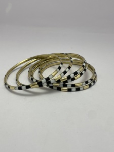 High Quality Elegant Women's Multi Color Brass And <b>Resin</b> Bangle Set for Wedding & Anniversary Parties - Product Image 6