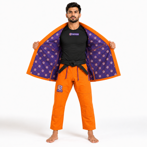 Kimono de Jiu-Jitsu Brésilien (BJJ) authentique MANGOES FASHION IBJJF, uniforme léger en coton prérétréci à tissage doré, veste et pantalon renforcés - Product Image 3