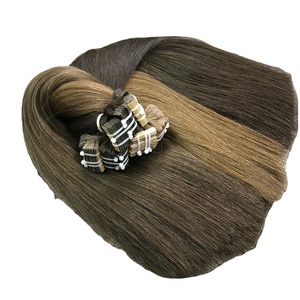 Extensiones de cabello virgen 100% de alta calidad, venta al por mayor, cinta recta Natural, gran stock, cabello crudo vietnamita, Color claro - Product Image 6