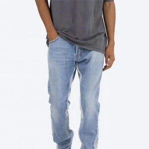 Pantalons en denim de coton classiques personnalisables, style streetwear, pantalons en denim de coton confortables et élégants - Product Image 1