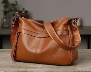 Sac à main en cuir véritable pour femme – Sac à bandoulière minimaliste en cuir de vachette – Sac à main élégant pour tous les jours. - Product Image 4
