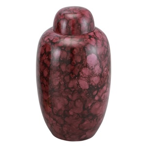 Urnes funéraires en aluminium pour adultes, finition marbre rose et noir, urne funéraire en métal pour cendres humaines, urne commémorative pour crémation. - Product Image 1