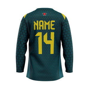 Jersey de Hockey Personalizado al por Mayor de Alta Calidad para Hombre, Transpirable, Impresión por Transferencia de Calor, 100% Poliéster - Product Image 2