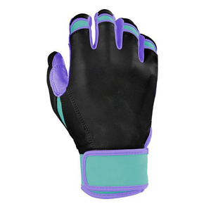 Gants de frappeur de baseball unisexes de haute qualité, conçus sur mesure, en cuir premium, à manchette courte, pour droitier, jeunes. - Product Image 6