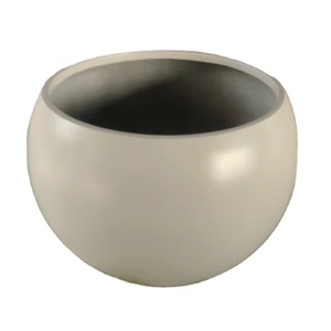 KNT Creations – Pot de fleurs circulaire en fibre de verre léger et durable, style moderne et classique, pour usage extérieur en jardin, toutes saisons - Product Image 1