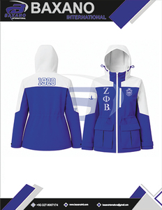 Veste de pluie Zeta Phi Beta ZPB Sorority, veste softshell à capuche, veste varsity de haute qualité, veste imperméable pour femmes - Product Image 4