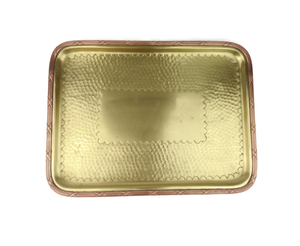 <b>Large</b> Size Brass Serving <b>Tray</b> With Durable Construction For Serving Meals Drinks Desserts In Hotels And Banquets - Product Image 5