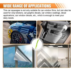 2 espátulas flexibles con mango largo de plástico para juntas y rasqueta de borde plano para vinilos de tintado de ventanas de coche - Product Image 5