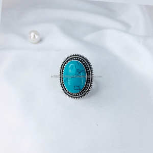 <b>Turquoise</b> Silver <b>Ring</b> December Birthstone, Healing Gemstone, <b>Turquoise</b> <b>Ring</b>, Solitaire <b>Ring</b> Handmade Woman <b>Rings</b> - Product Image 2